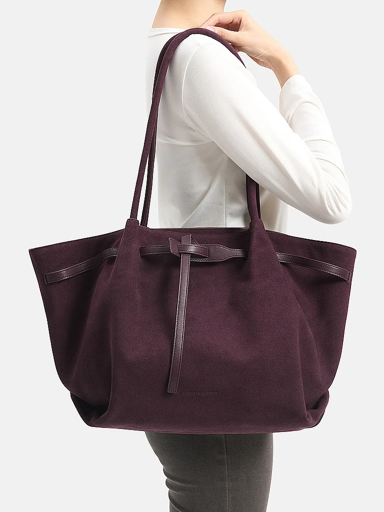 LES VISIONNAIRES Bolso de piel - Shopper BONNIE GRANDE rojo oscuro
